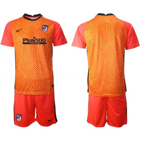 Koszulka Atlético Madryt Bramkarska Dziecięcy Stroje Piłkarskie 2020/21 M003 Krótki Rękaw